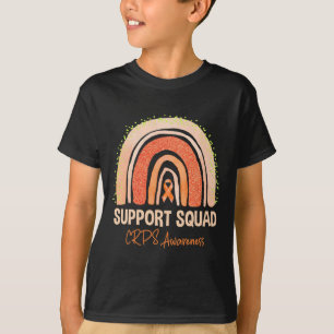 Camiseta Suporte Consciência CRPS Esquadrão Rainbow Orange