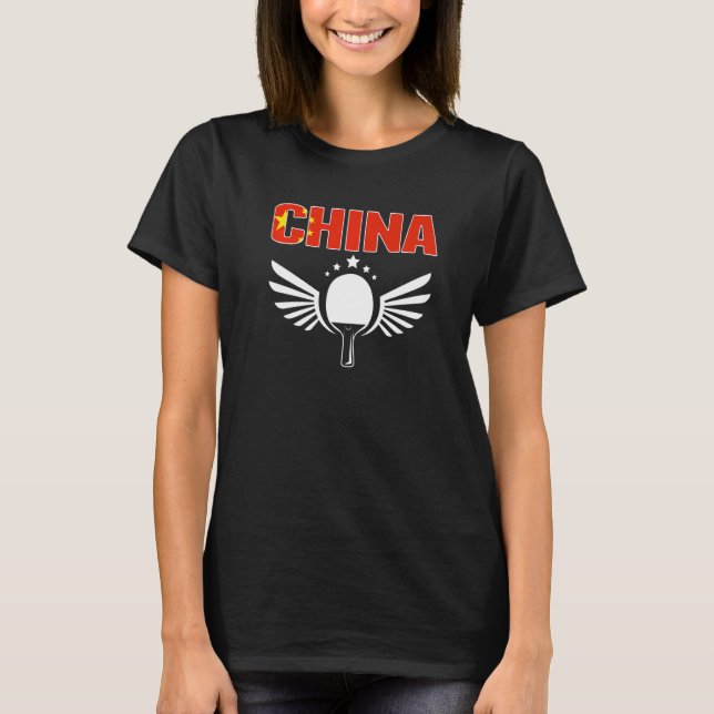 Camiseta Suporte da equipe de Mesa chinesa de pinos para pi (Frente)