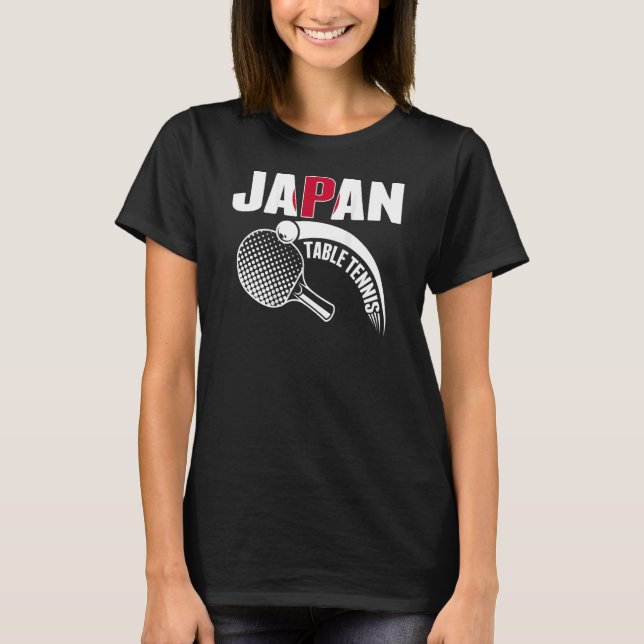 Camiseta Suporte da Equipe de Tênis de Mesa do Japão (Frente)