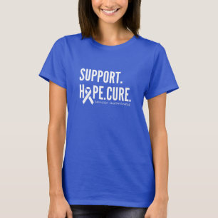Camiseta Suporte de conscientização para o cancer, esperanç