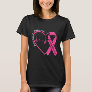 Camiseta Suporte de Fita Rosa Rosa para Sensibilização do C