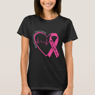 Camiseta Suporte de Fita Rosa Rosa para Sensibilização do C