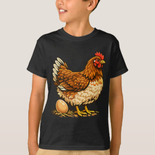 Camiseta Suporte de Frango com Desenho de Ovo Galinha Fazen