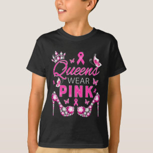 Camiseta Suporte de Friso de Consciência do Cancer da Mama 