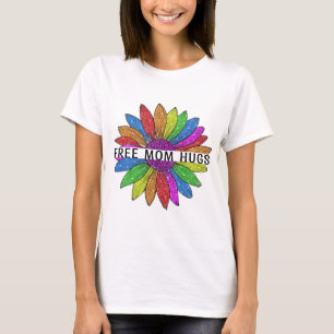 Camiseta Suporte de Orgulho LGBTQIA+ para a Mãe Livre Abraç