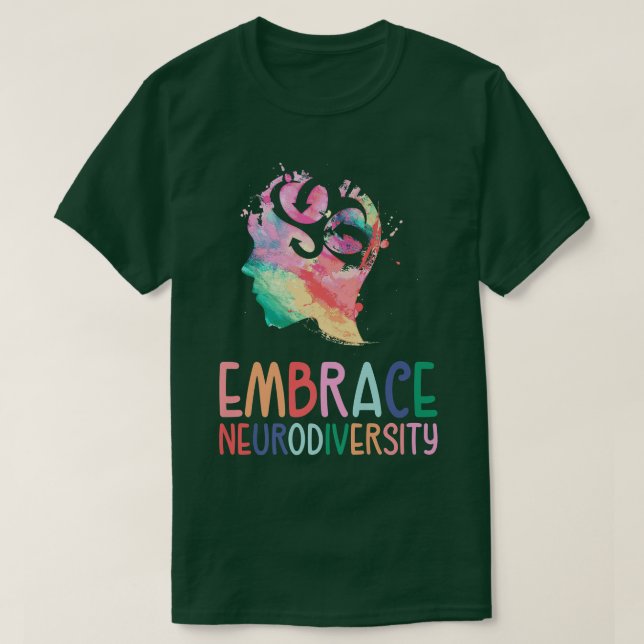 Camiseta Suporte de Sensibilização para o Autismo ADHD Abra (Frente do Design)