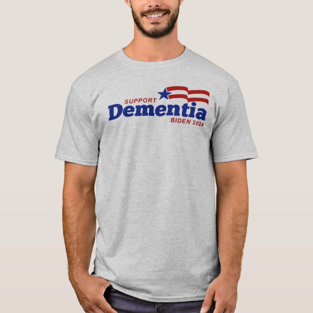 Camiseta Suporte demência Biden 2024 (Frente)