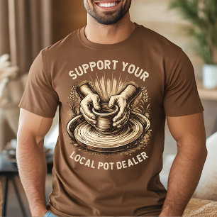 Camiseta Suporte Divertido de Cerâmica Apoie o Seu Artista