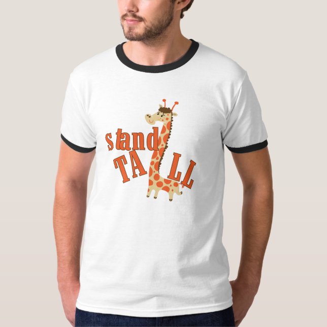 Camiseta Suporte do girafa alto (Frente)