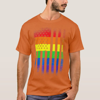 Camiseta Suporte do mês do orgulho LGBT no Rainbow US Ameri