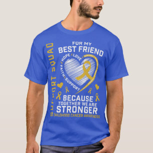 Camiseta Suporte Dourado para a conscientização do Cancer n