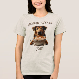 Camiseta Suporte Emocional Café Engraçado Cachorro Saúde Me