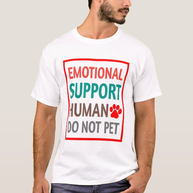 Camiseta Suporte Emocional Humano Não Pet (Frente)