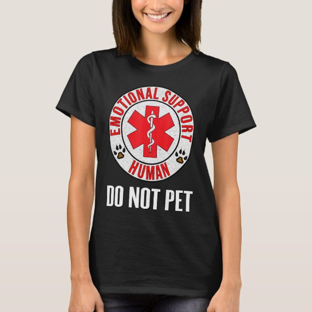 Camiseta Suporte Emocional Humano Não Pet - Cachorro de Ser (Frente)