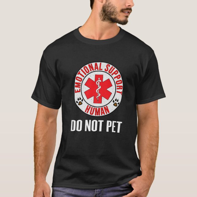 Camiseta Suporte Emocional Humano Não Pet - Cachorro de Ser (Frente)