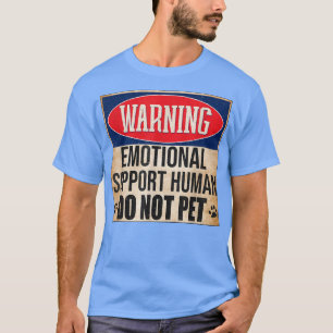 Camiseta Suporte Emocional Humano Não Pet Service Dog Hum