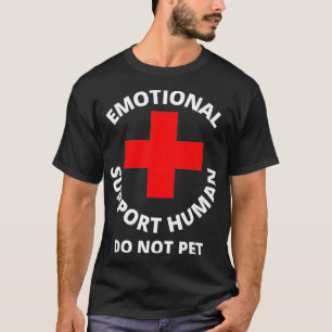 Camiseta Suporte Emocional Humano Não Pet Service Dog Lo