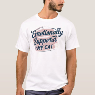 Camiseta Suporte Emocional para Cat Lover Design