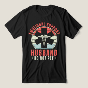 Camiseta Suporte Emocional Sarcástico Citação de Marido
