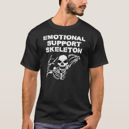 Camiseta Suporte Emocional Skeleton Engraçado Humor Louco