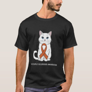 Camiseta Suporte Gato Fita Laranja Conscientização Escleros