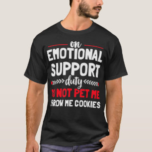 Camiseta Suporte Humano Emocional Não Pet Engraçado Servi