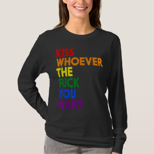 Camiseta Suporte Lgbt Kiss Quem Quer Que Seja Sinalizador D