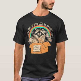 Camiseta Suporte local para moradias de rua Raccoon Ogambm 