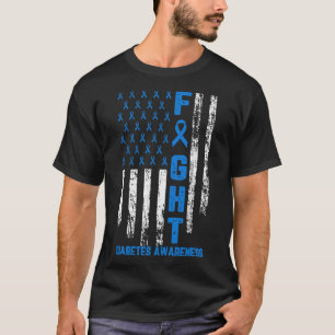 Camiseta Suporte Lute Usos Sinalizador Azul Tipo 2 Diabetes