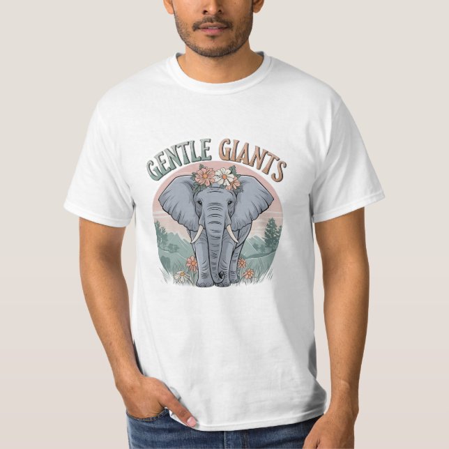 Camiseta Suporte para a conservação de elefantes com gráfic (Frente)