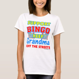 Camiseta Suporte para a vovó Bingo