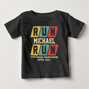 Camiseta Suporte para Maratona com Nome Personalizado Retro