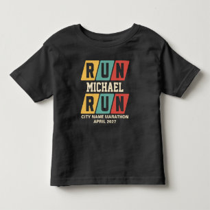 Camiseta Suporte para Maratona com Nome Personalizado Retro