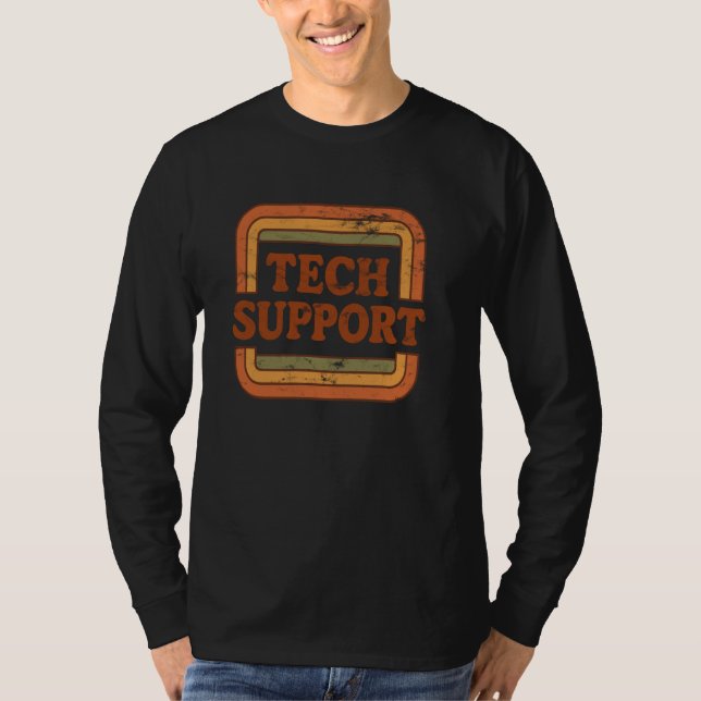 Camiseta Suporte Técnico Ajuda de TI Desk Engraçado Computa (Frente)