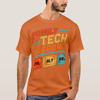 Camiseta Suporte técnico da família Ctrl Alt Del Controle A