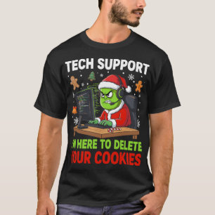 Camiseta Suporte Técnico de Natal Aqui para Excluir Cookies