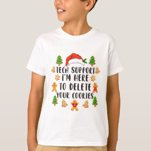 Camiseta Suporte Técnico de Natal Aqui Para Excluir Cookies