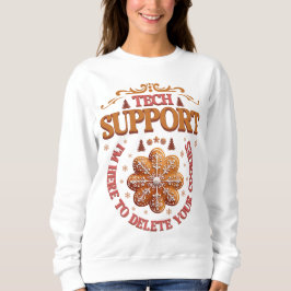 Camiseta Suporte Técnico de Natal Estou Aqui Para Excluir S