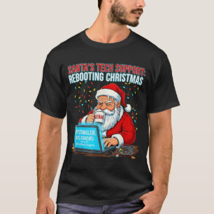 Camiseta Suporte Técnico do Papai Noel_ Reiniciando o Natal