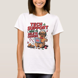 Camiseta Suporte Técnico Estou Aqui Para Excluir Seus Cooki