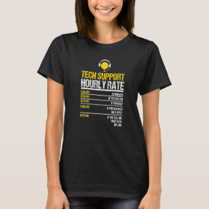Camiseta Suporte técnico por taxa horária Composto por Geek