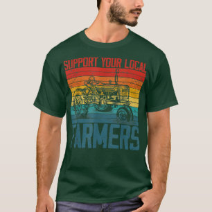 Camiseta Suportem Sua Agricultura Legal Local, Retro Vinta