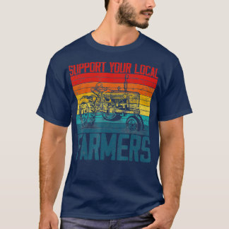 Camiseta Suportem Sua Agricultura Legal Local, Retro Vinta