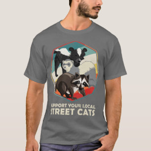 Camiseta Suportem Sua Rua Local Gatos Engraçado