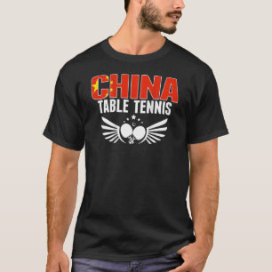 Camiseta Suportes para a equipe de Tênis chinês de pinos pa