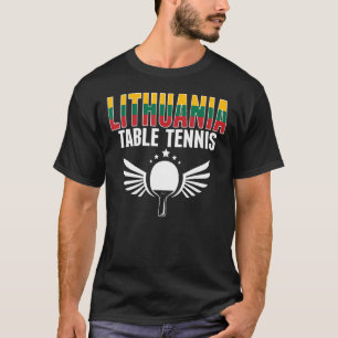 Camiseta Suportes para pinos lituanos com Tênis de Mesa Lit