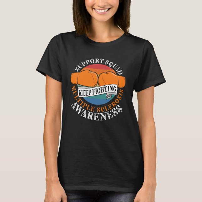 Camiseta Support Awareness Squad I ED MS Multiple Sclerosis (Frente)