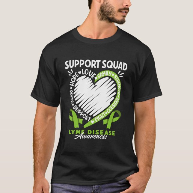 Camiseta Support Awareness Squad I Lyme Borreliosis Disease (Frente)