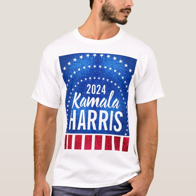 Camiseta Support Kamala Harris 2024 Progress and Unity (Frente)