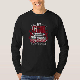 Camiseta Support Myeloma Survivor God Stronger Than Multipl